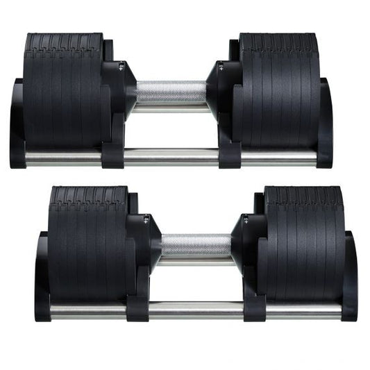 Compact Adjustable Nuo Style Dumbbells - 5-70lb (Pair)