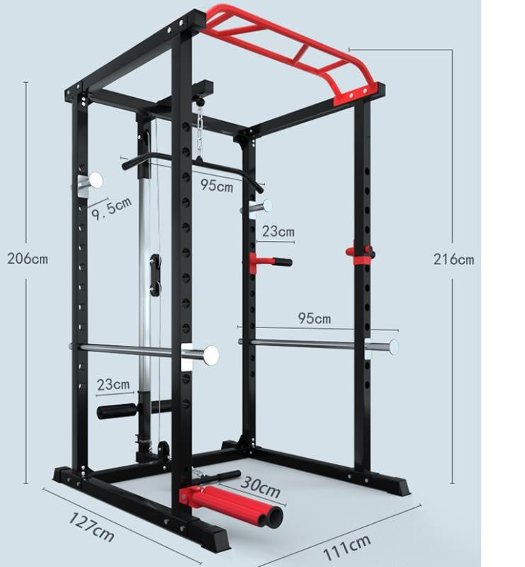 Squat Rack - Full Cage w/Pull Down cables